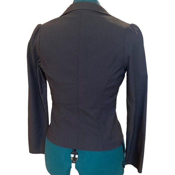 Have Brand Solid Gray Blazer Jacket Long Sleeve Cotton Blend Women's Size M - Picture 4 of 16